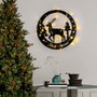 Wallity XMASBLACK - 032 Accesorio Decorativo de Pared de Metal Negro 60 x 60 cm